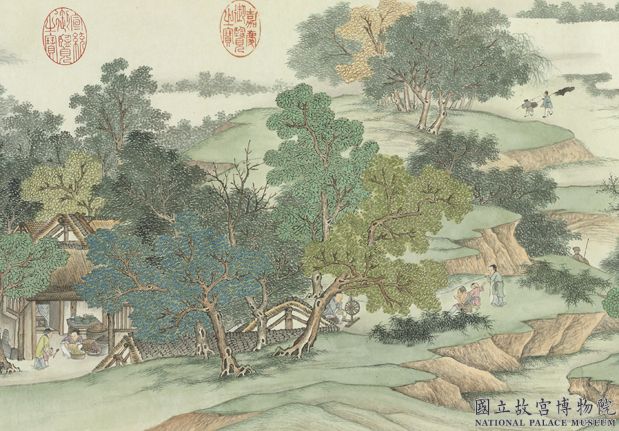 清謝遂仿宋院本金陵圖 卷